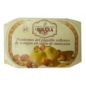 ROSARA Pimientos del piquillo rellenos de hongos lata 250 grs